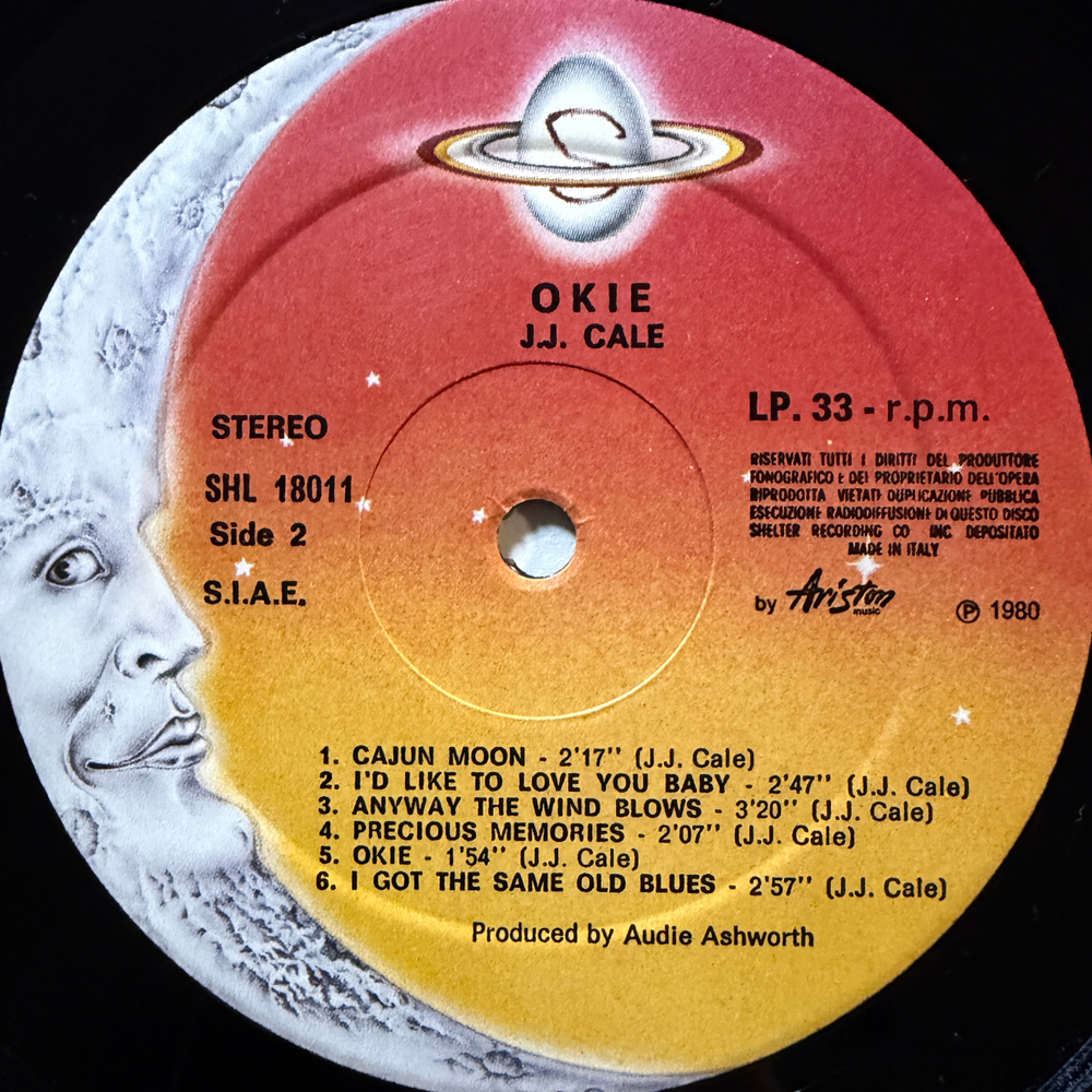 J.J. Cale ‎– Okie (Италия 1980г.)