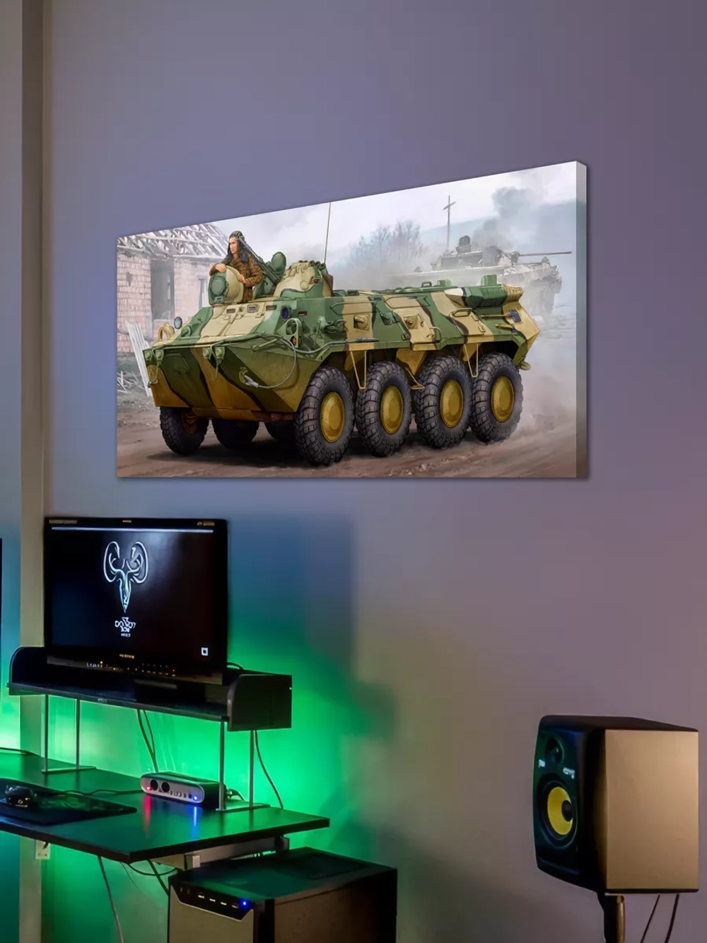 Картина на стену "БТР-80", 80х40 см
