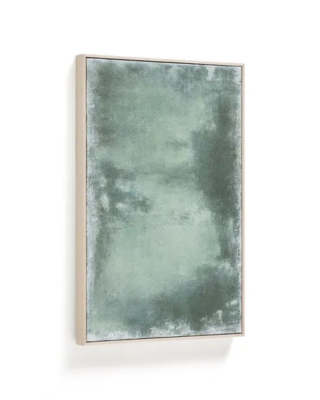 Абстрактная картина Selnar зеленая 60 x 90 см