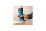 Кромочный фрезер Makita 530 Вт, 32000 об\мин, цанга 6 мм, плавный пуск, антирестарт,1.5 кг, кор. 3711