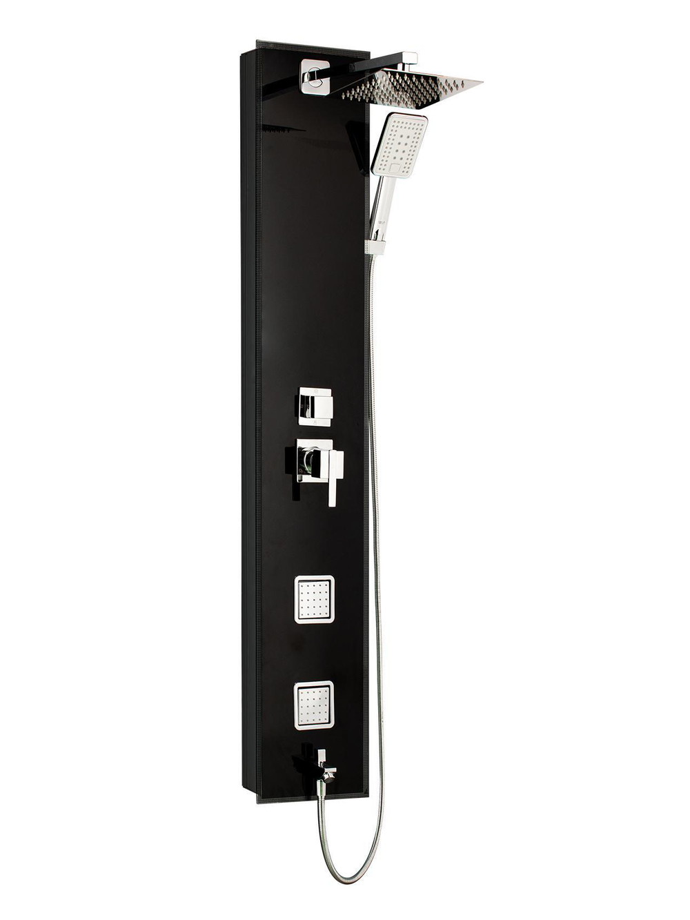 Душевая система WeltWasser  WW GL 14251 BL 10000001050 Прямоугольная  Стекло Черный
