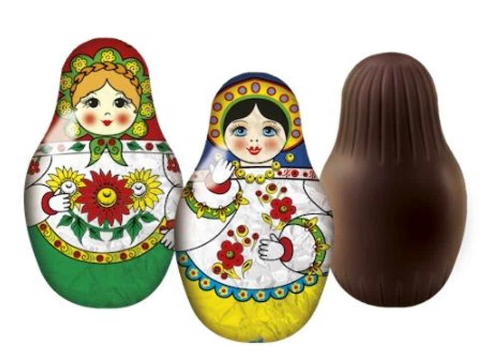 Конфеты шоколадные в виде матрёшки Ксюша Славянка, 1 кг