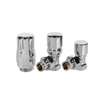 Комплект клапанов термостатических угловой STOUT Design - 1/2" (ВР/НР-американка, PN10, Tmax 120°C, EPTF уплотнение, цвет хром)