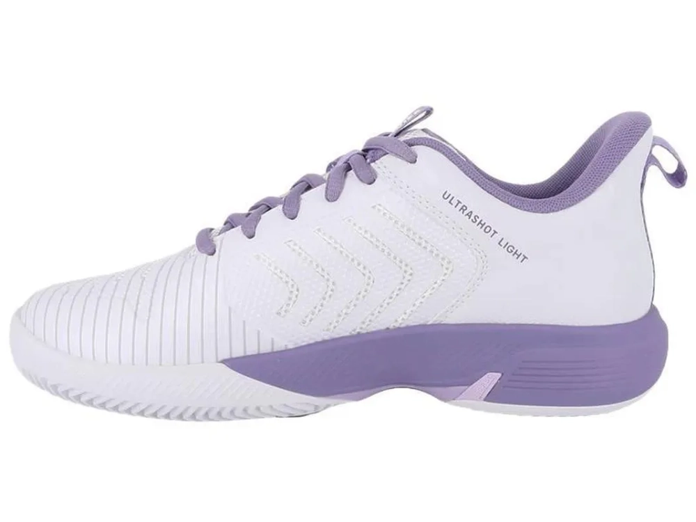 Женские теннисные кроссовки K-Swiss Ultrashot Light Clay - white/purple haze/neon lavender