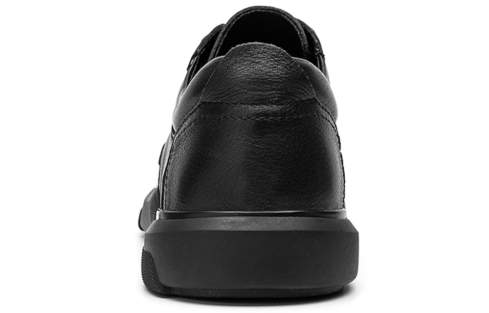 Jeep Casual Leather Shoes Men"s Low top Black