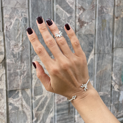 Кольцо на фалангу "Шесть лепестков"