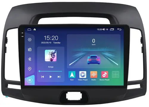 Магнитола для Hyundai Elantra 4 2006-2010 (HD) - Parafar PF980RN2K на Android 13, Быстрая, QLED+2K, CarPlay, 4G SIM-слот