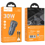 Автомобильное зарядное устройство на lighting Z57A PD30W+QC3.0 (metal grey)