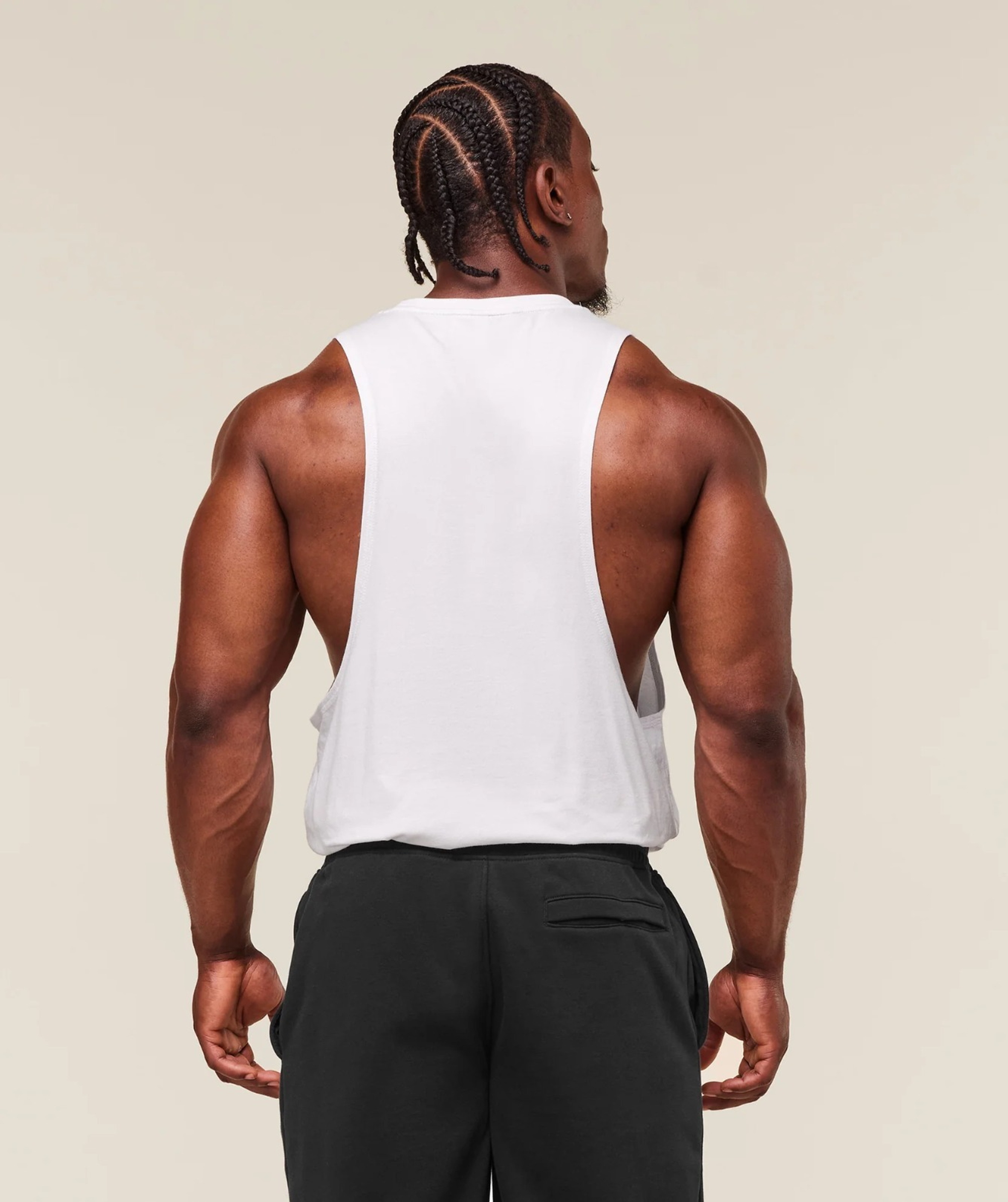 Майка GYMSHARK Legacy Drop Arm Tank White