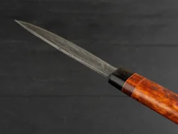 Якутский нож "Шейник", дамасская сталь, рукоять карельская берёза