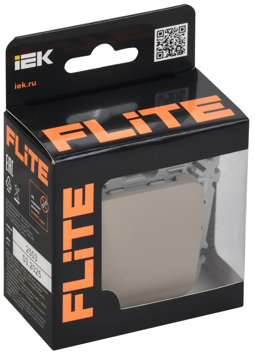 FLITE Подсветка встраиваемая 4000К ПЛ20-ФлЛ льняной IEK