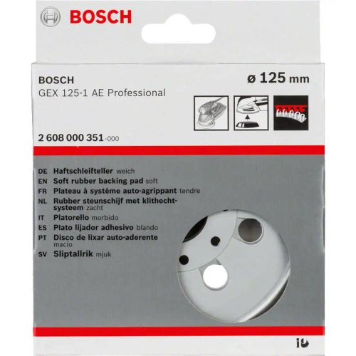 Тарельчатый шлифкруг, мягкий, 125 мм BOSCH 2608000351