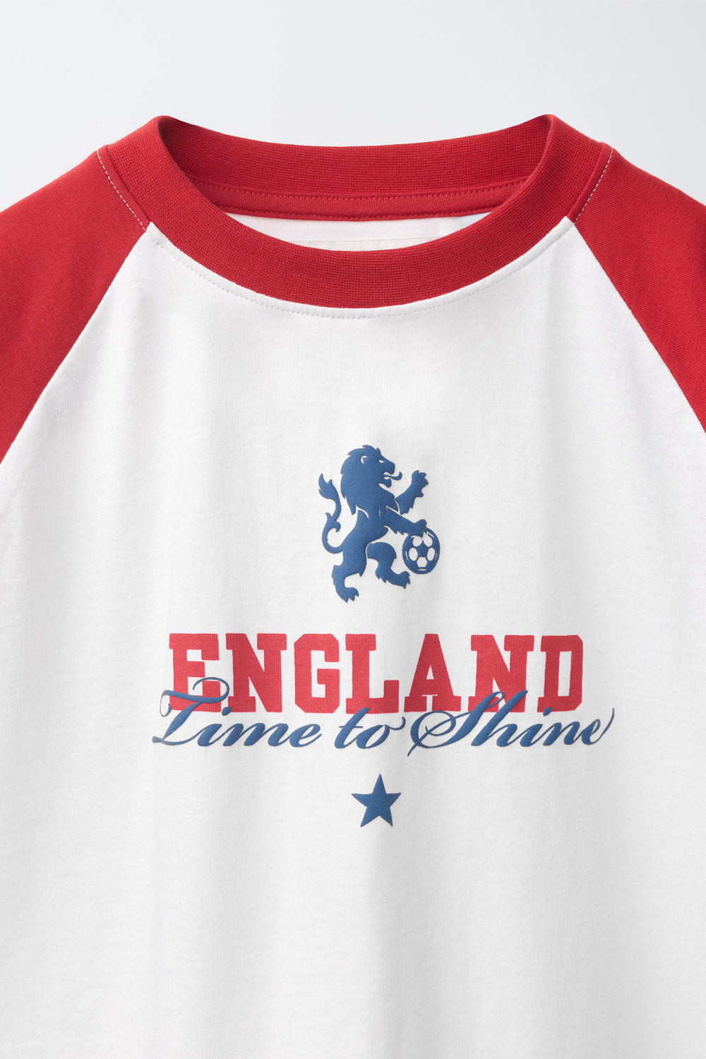 ZARA ФУТБОЛКА С ПРИНТОМ ENGLAND FIFA WORLD CUP ™ 2026, БЕЛЫЙ