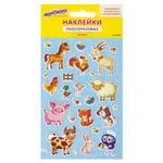 Наклейки зефирные "Юнландик в деревне", многоразовые, 10х15 см, ЮНЛАНДИЯ, 661803