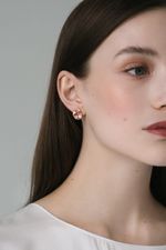 Серьги Атоллы мини с розовой позолотой