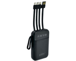 Powerbank Xreel 10000mAh 2USB/1USB-C с проводом Type-C/Lightning/Micro черный