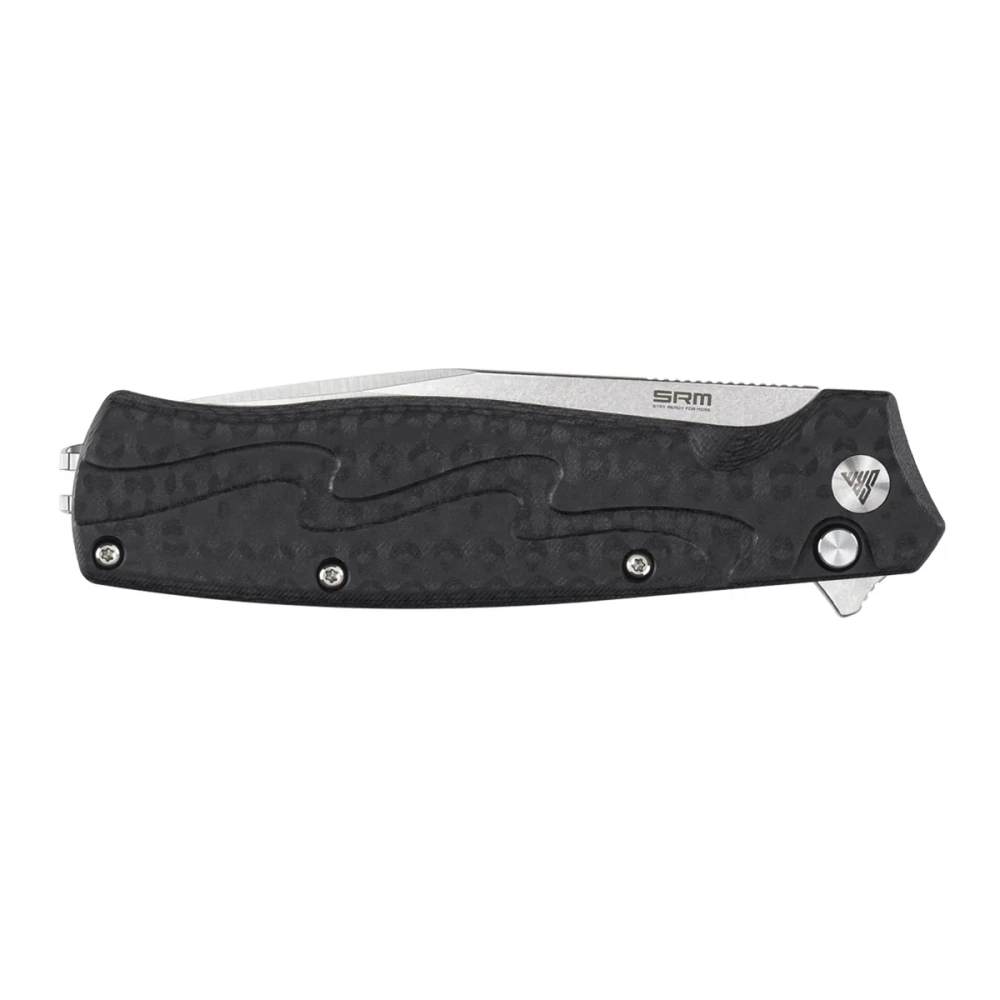 Нож складной SRM 221X-GB Satin (14C28N, Black G10/CF)
