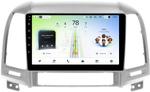 Магнитола для Hyundai Santa Fe 2 CM 2006-2012 (рамка серебро) - Teyes CC4L монитор 9" IPS, Android 14, Быстрая, Snapdragon 662, CarPlay, 4G SIM-слот