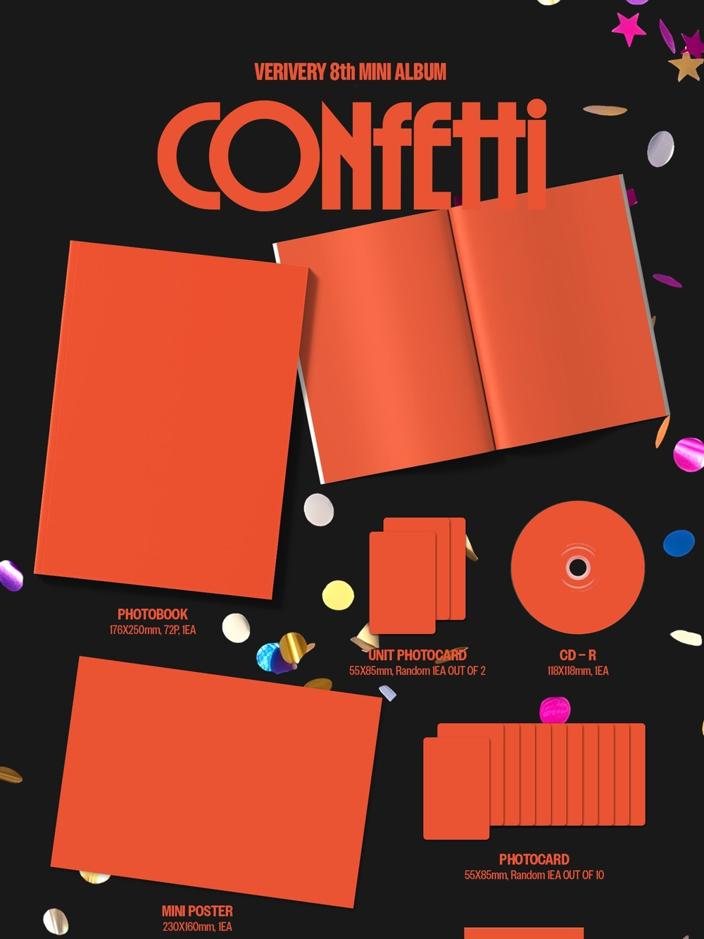 Альбом VERIVERY - CONFETTI 8th Mini Album PHOTOBOOK Version