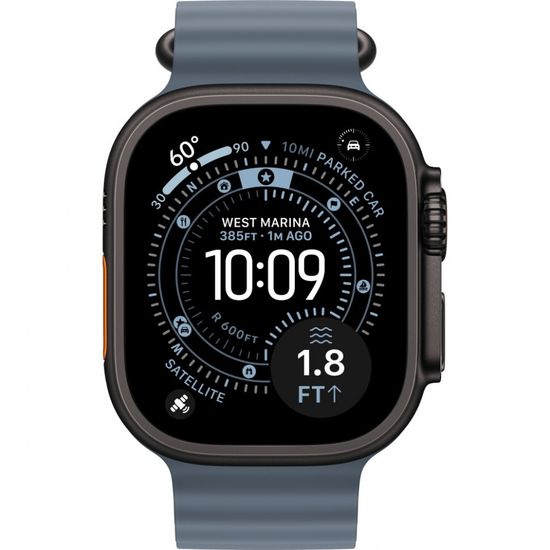 Умные часы Apple Watch Ultra 3 49 мм Black Titanium Ocean Band Якорный Синий Anchor Blue