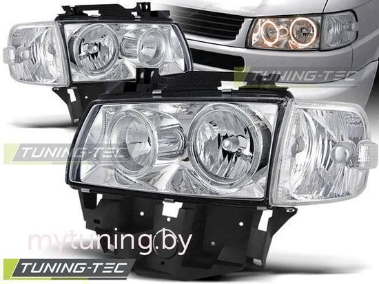 Передние фары angel eyes chrome для VW T4
