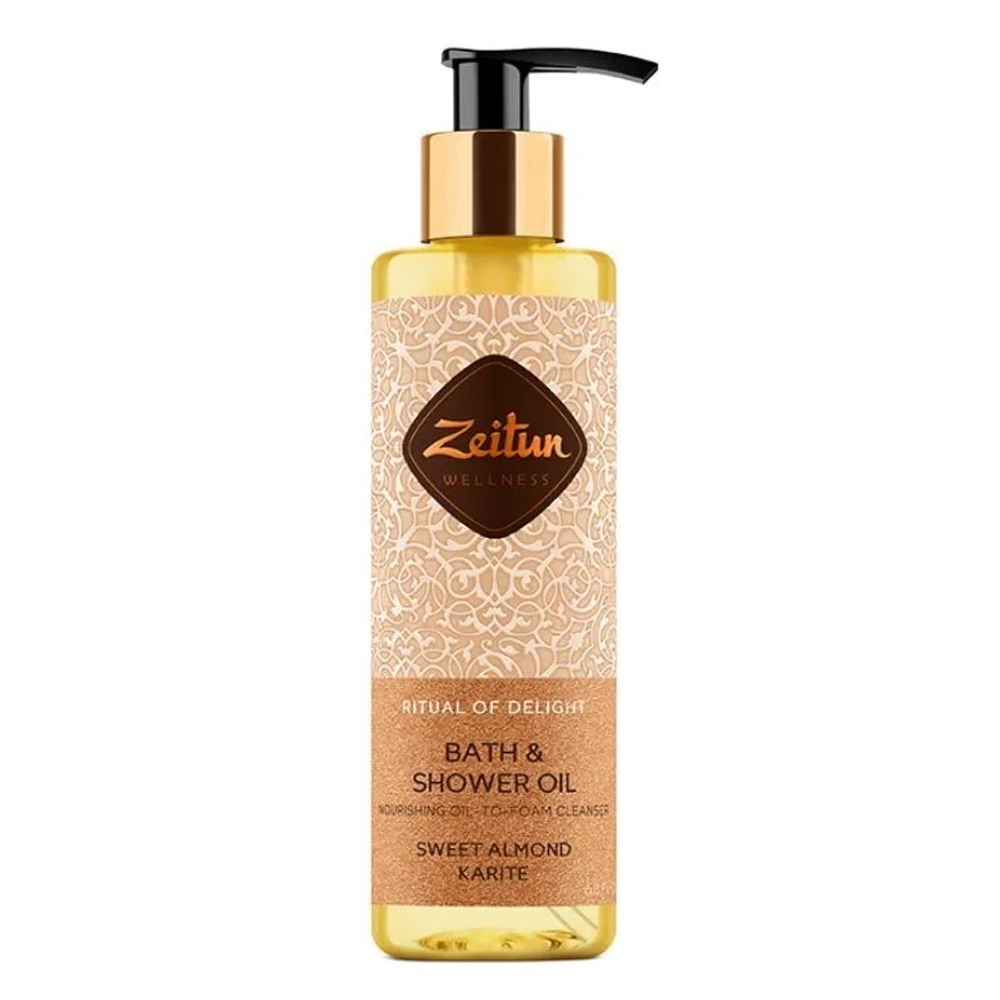 ZEITUN Масло гидрофильное питающее для душа Ритуал наслаждения Delight, 200 мл ZWDE001 (51470)