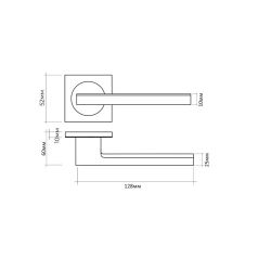 Ручка раздельная VETTORE R06.148 MBP матовый черный