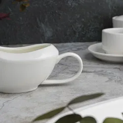 Соусник 160 мл 16,5*6,5 см h6,5 см с ручкой белый фарфор P.L. Proff Cuisine [6]