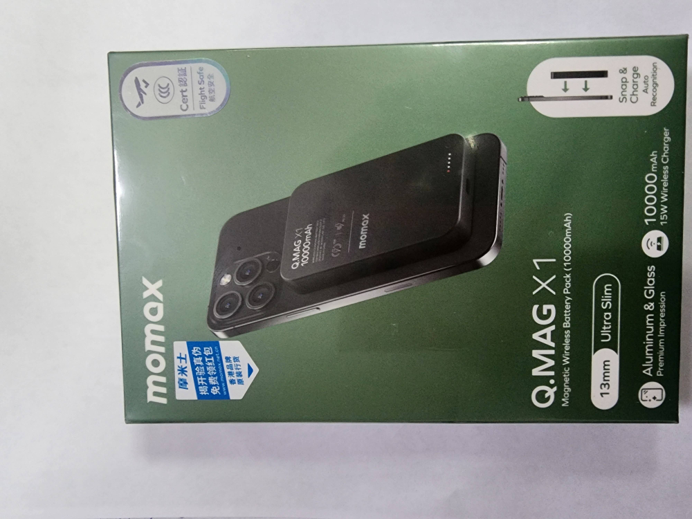 Портативный акк. Momax 10000mah Q.MAG X1 (Черный)