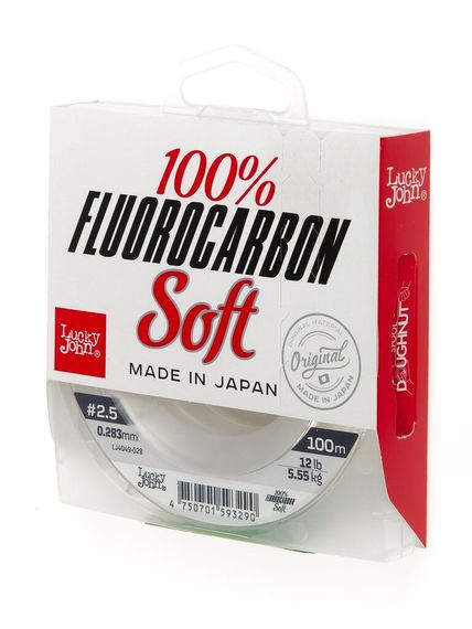 Леска монофильная Lucky John FLUOROCARBON Soft 100 м, 0,28 мм