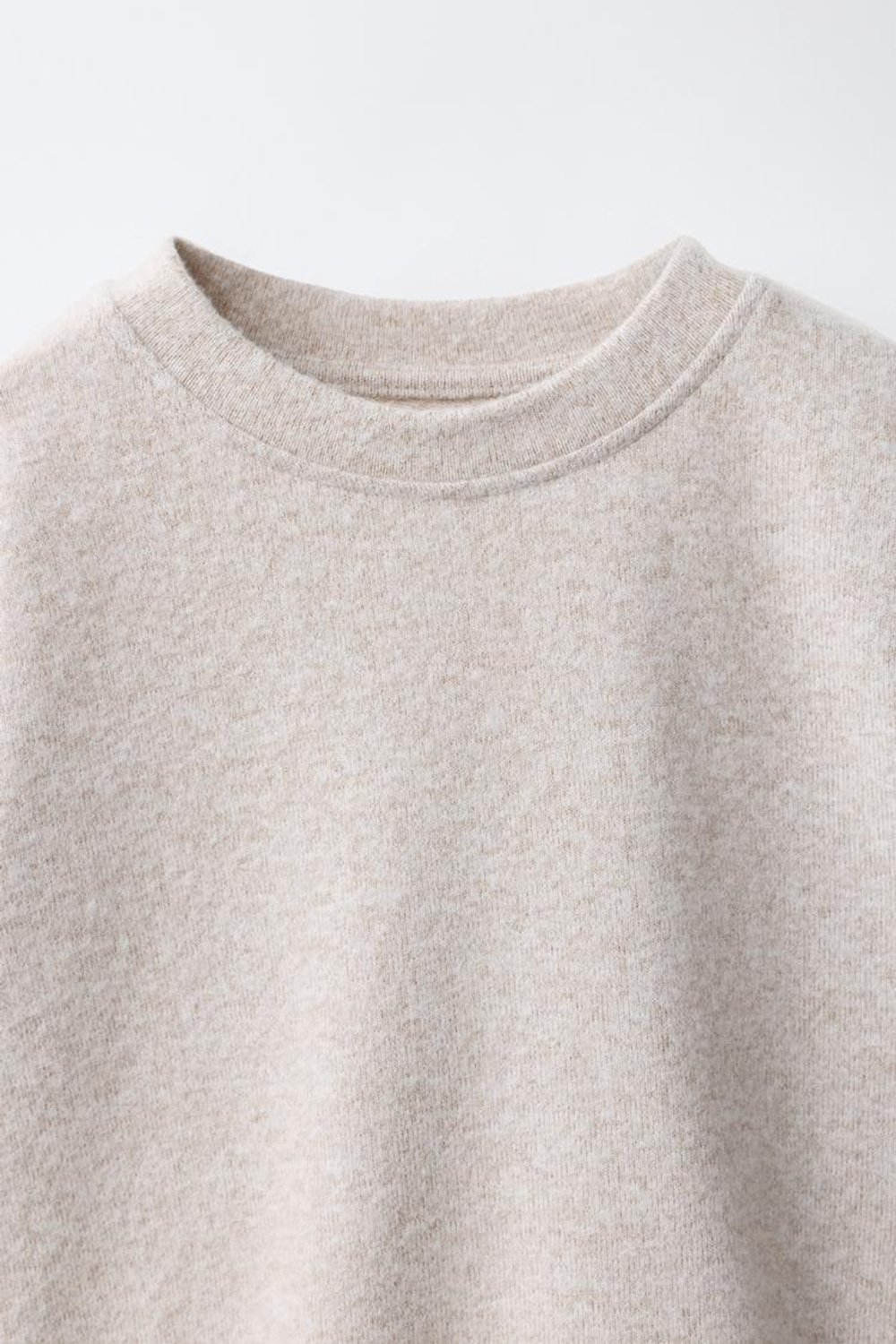 ZARA ЛОНГСЛИВ SOFT TOUCH С КРУЖЕВОМ, БЕЖЕВЫЙ