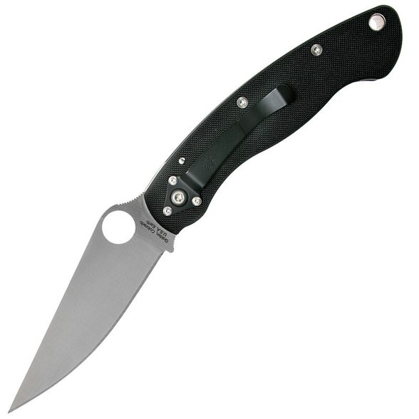 Цена наНож складной Military™ Model Left Hand - Spyderco 36GPLE, сталь Crucible CPM® S30V™ Satin Plain, рукоять стеклотекстолит G10, чёрный