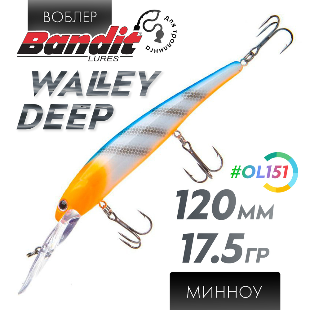 Воблер Bandit Walleye Deep (120мм, 17.5гр)