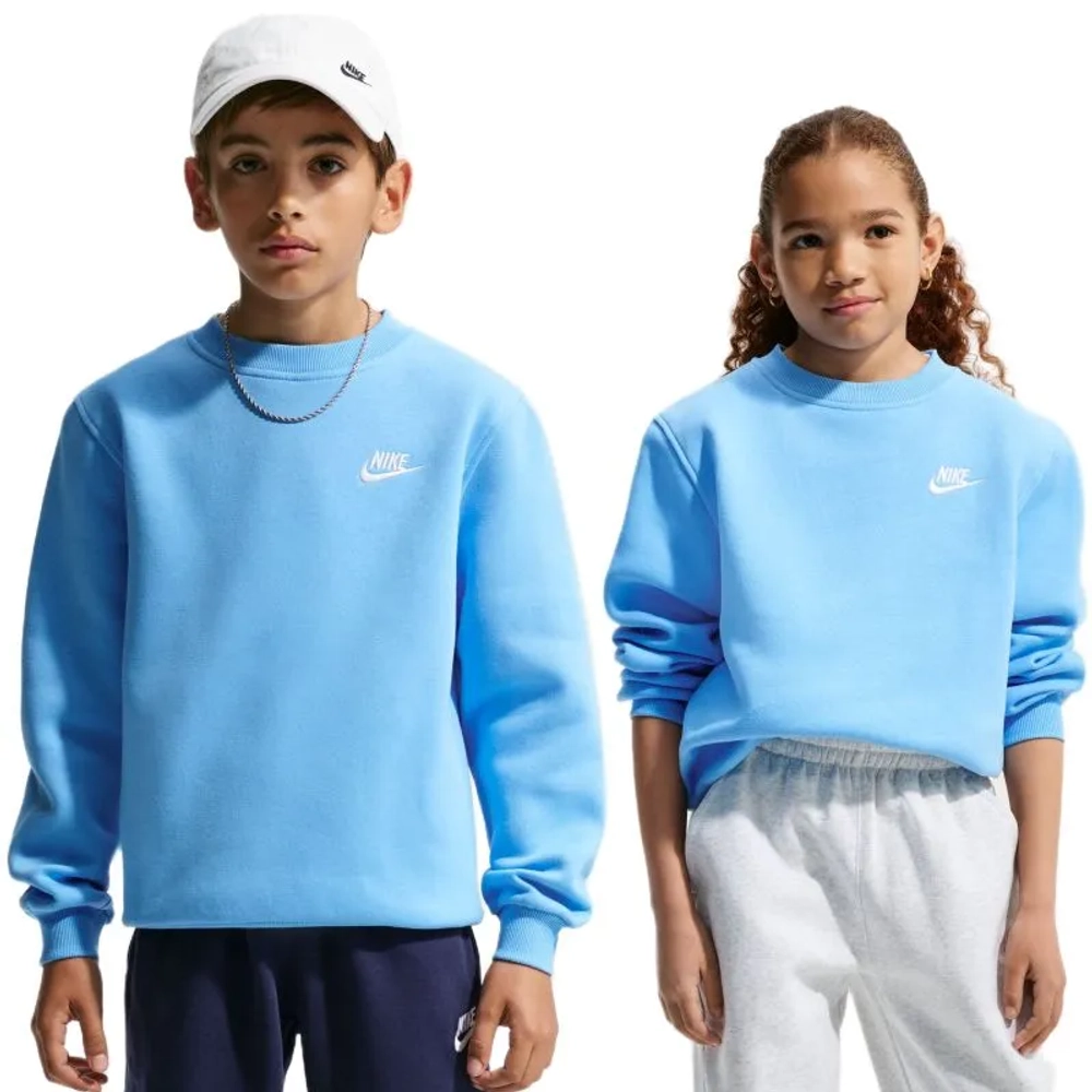 Кофта для девочки теннисная Nike Kids Sportswear Club Fleece - footМяч blue/white