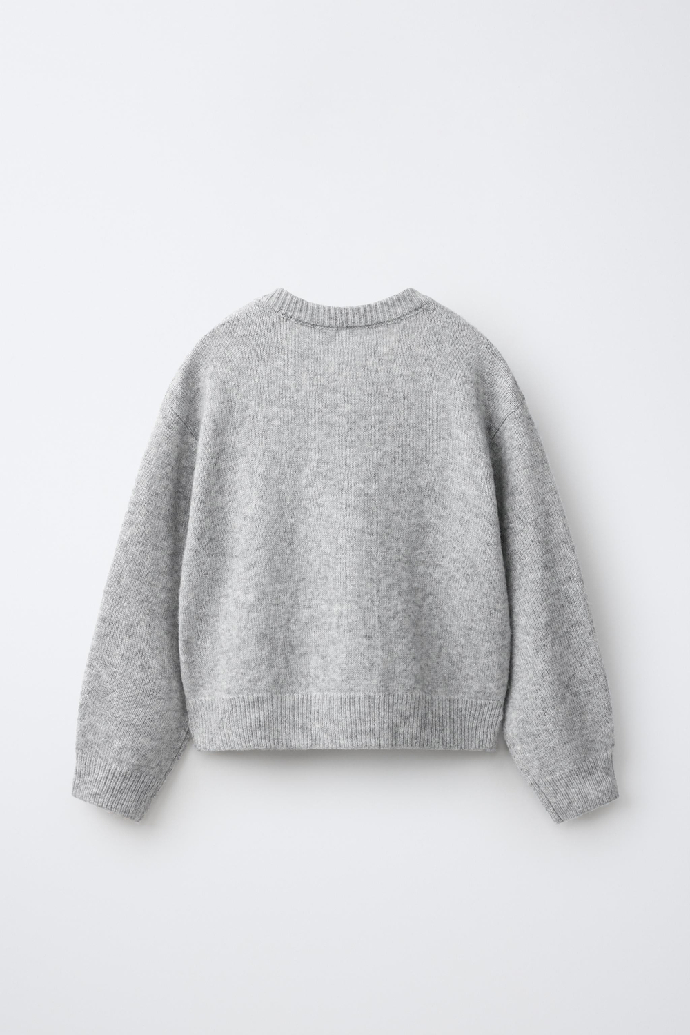 ZARA ОДНОТОННЫЙ КАРДИГАН, СВЕТЛО-СЕРЫЙ