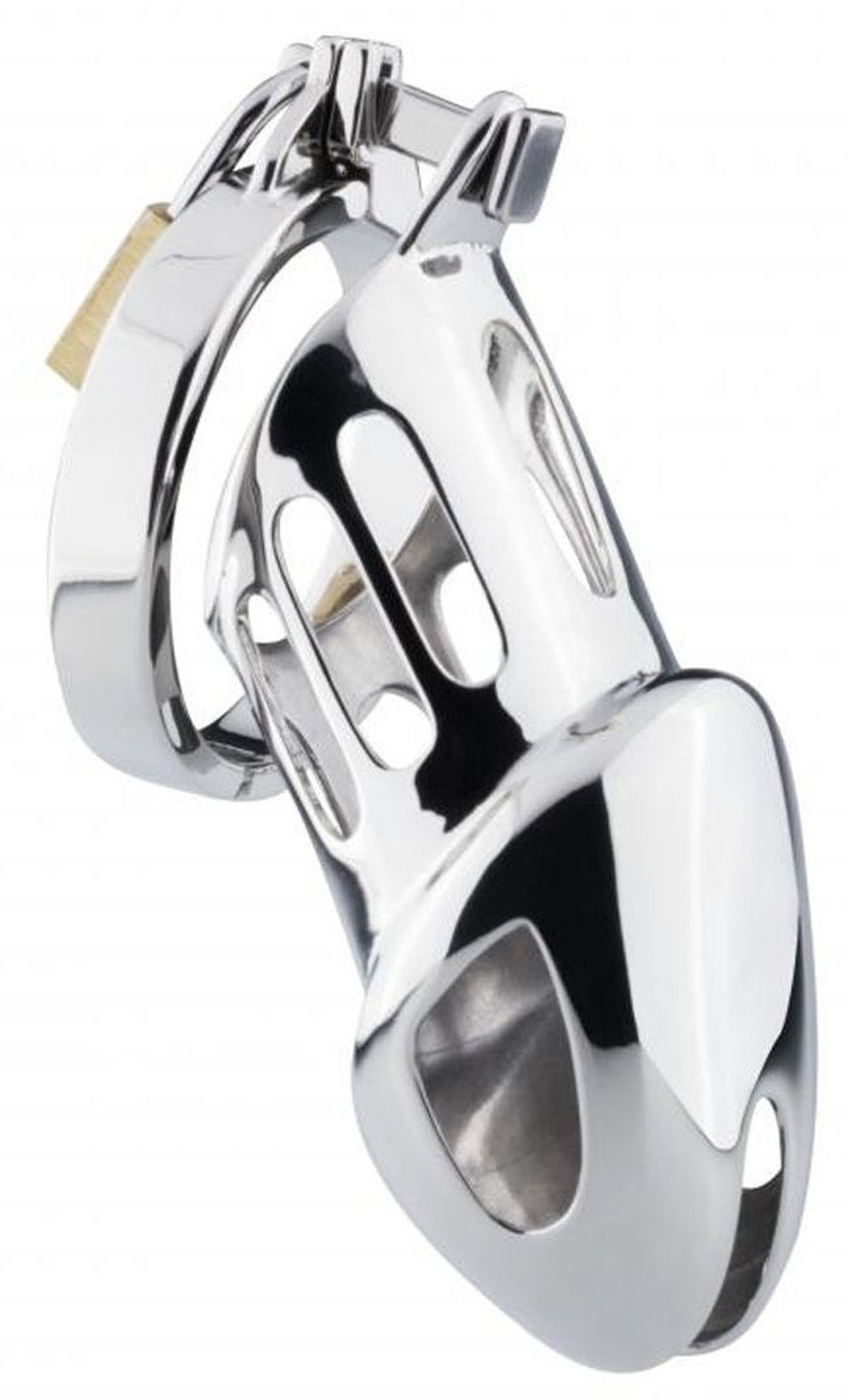 Мужской пояс верности Sinner Metal Chastity Cages With Lock (Цвет: серебристый)