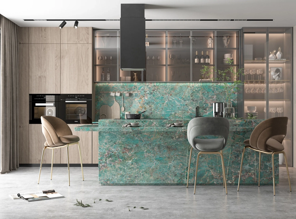 Columbia Emerald Polished Спеченный камень 120*270/0.6