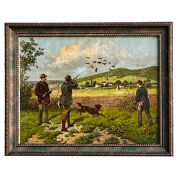 Охота на куропаток. Хромолитография. Германия. 1880–1890-е