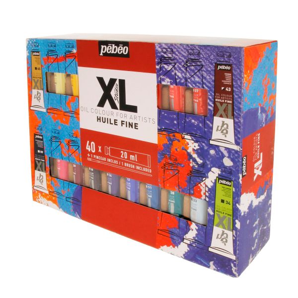 Краска масляная набор XL с кистью 40 цв. по 20 мл, Pebeo, 920246