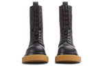 Bottega Veneta Military Calf Lace Up Boot Black