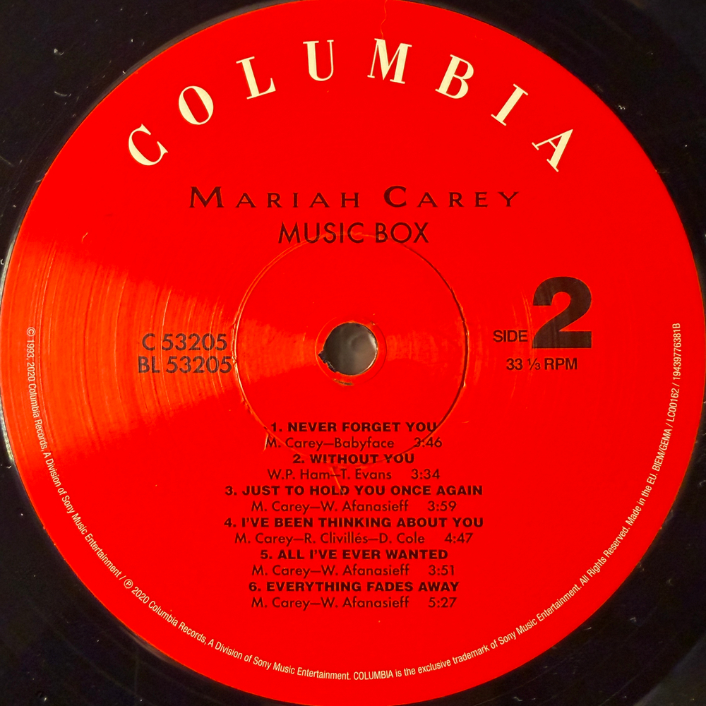 Mariah Carey – Music Box (Европа 2020г.) Т