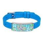 Браслет Fiore Luna на голубом кожаном ремешке CB03598-16A