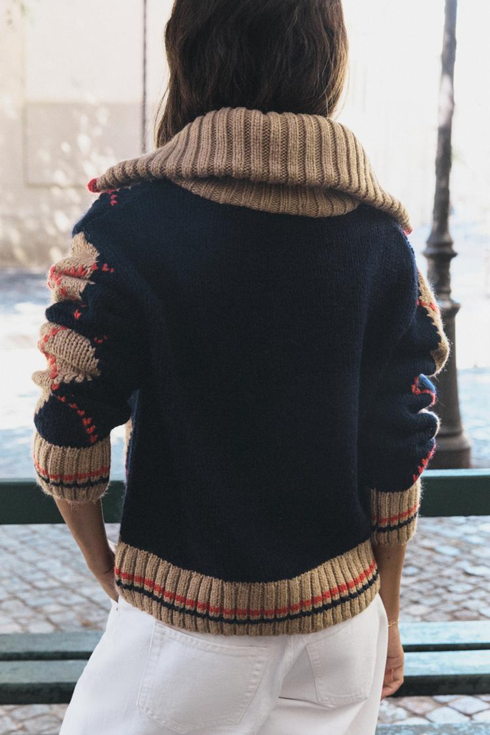 ZARA КАРДИГАН С УЗОРОМ «РОМБЫ», РАЗНОЦВЕТНЫЙ
