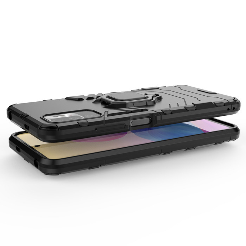 Противоударный чехол с кольцом Panther Case для Xiaomi Poco M3 Pro / Redmi Note 10 5G