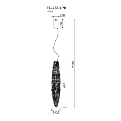 Подвесной светильник Primo FL1158-1PB, LED