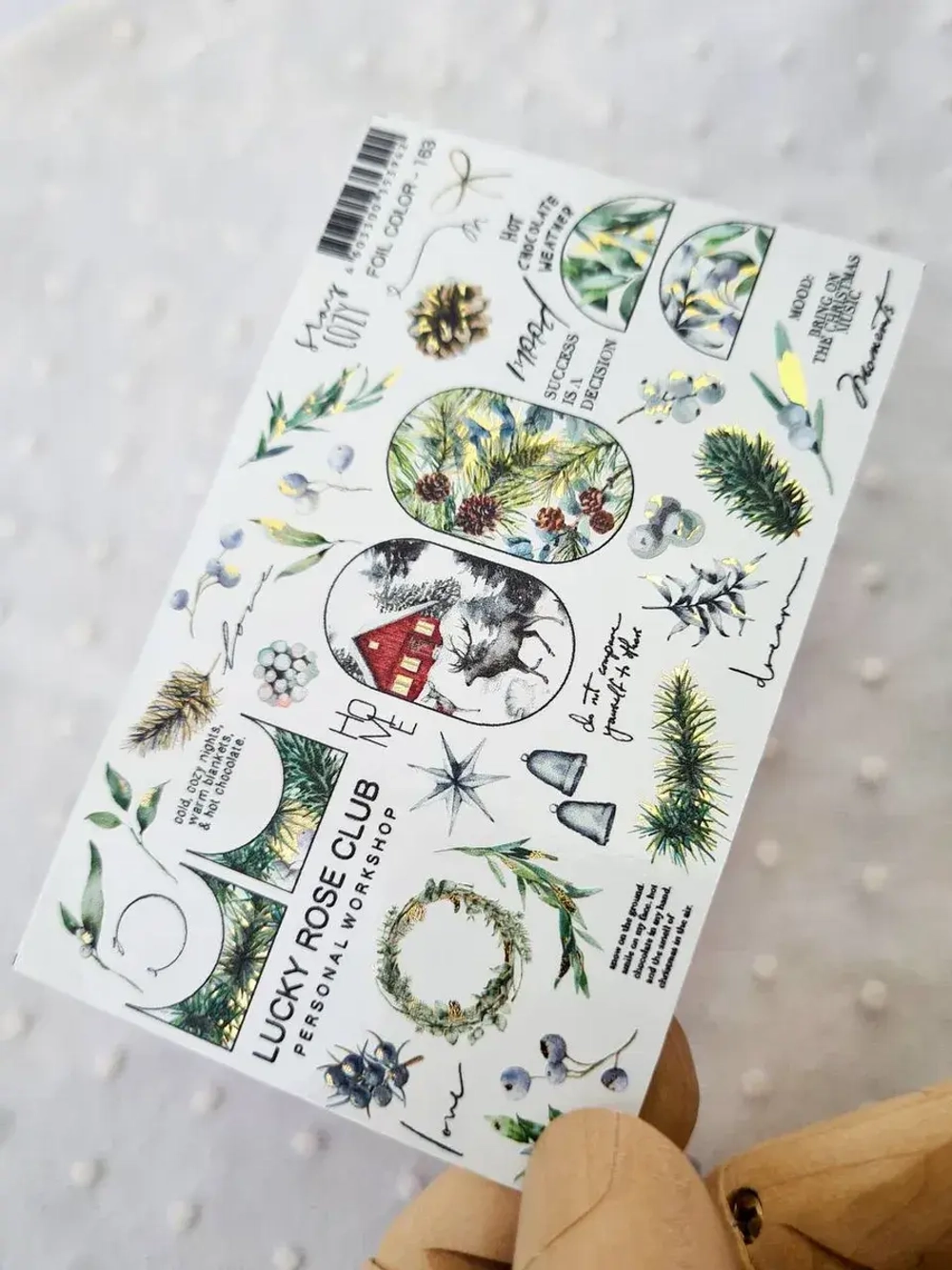Lucky Rose Слайдеры наклейки для ногтей Foil 163