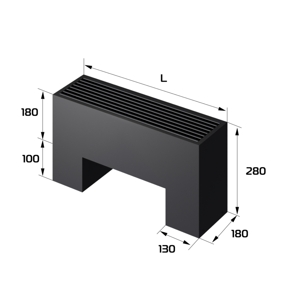 Конвектор напольный Royal Thermo STEP-180/180/500-3-N-BL-LG-BL