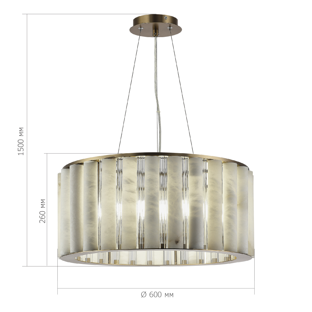 Светильник подвесной DELIGHT E14 8х40W
