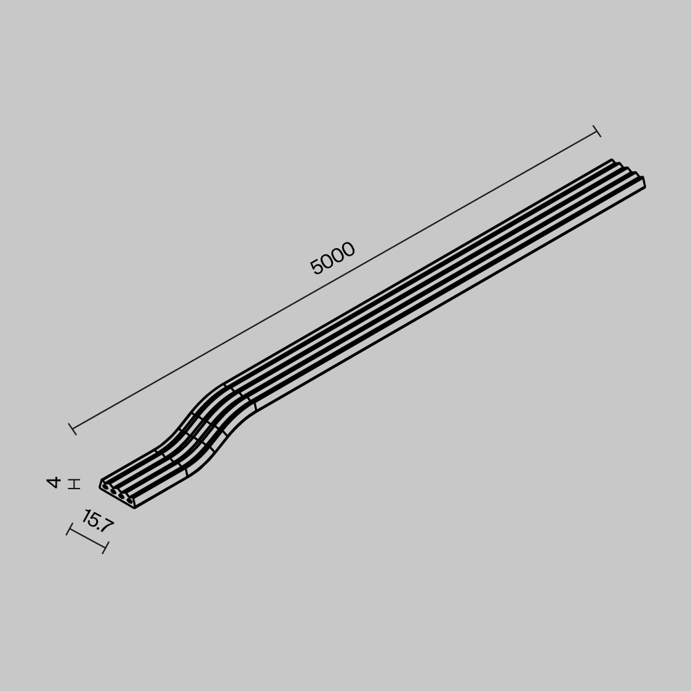 Токоведущая лента 5м Maytoni EXILITY IP O-TR002-PW-5M