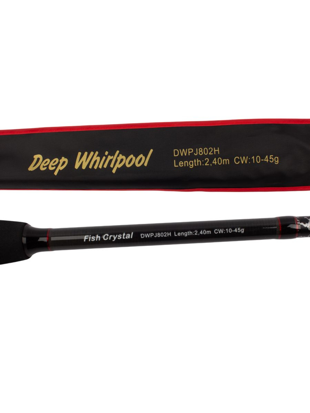Удилище спиннинговое DEEP WHIRLPOOL, 2 секции, полая верш, длина 2,40 м, тест 10-45 г